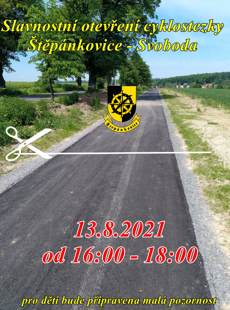 Slavnostní otevření cyklostezky Štěpánkovice - Svoboda 
