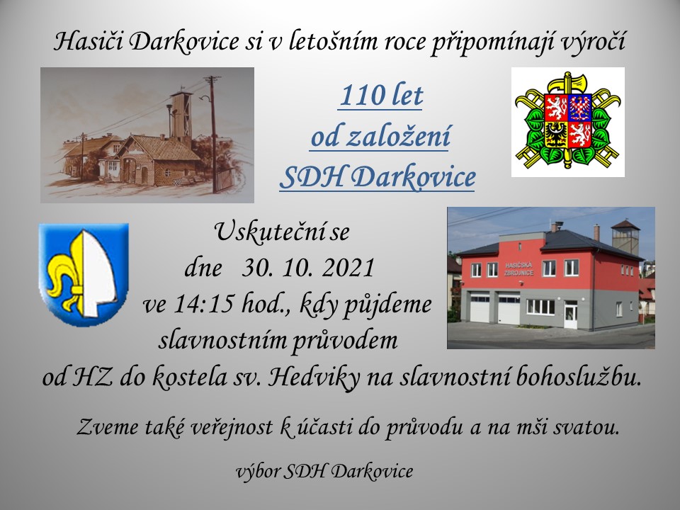 110. od založení SDH Darkovice 