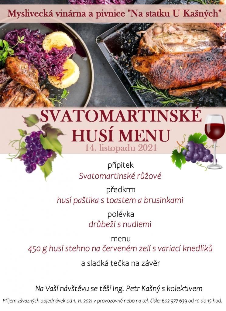Svatomartinské husí menu 