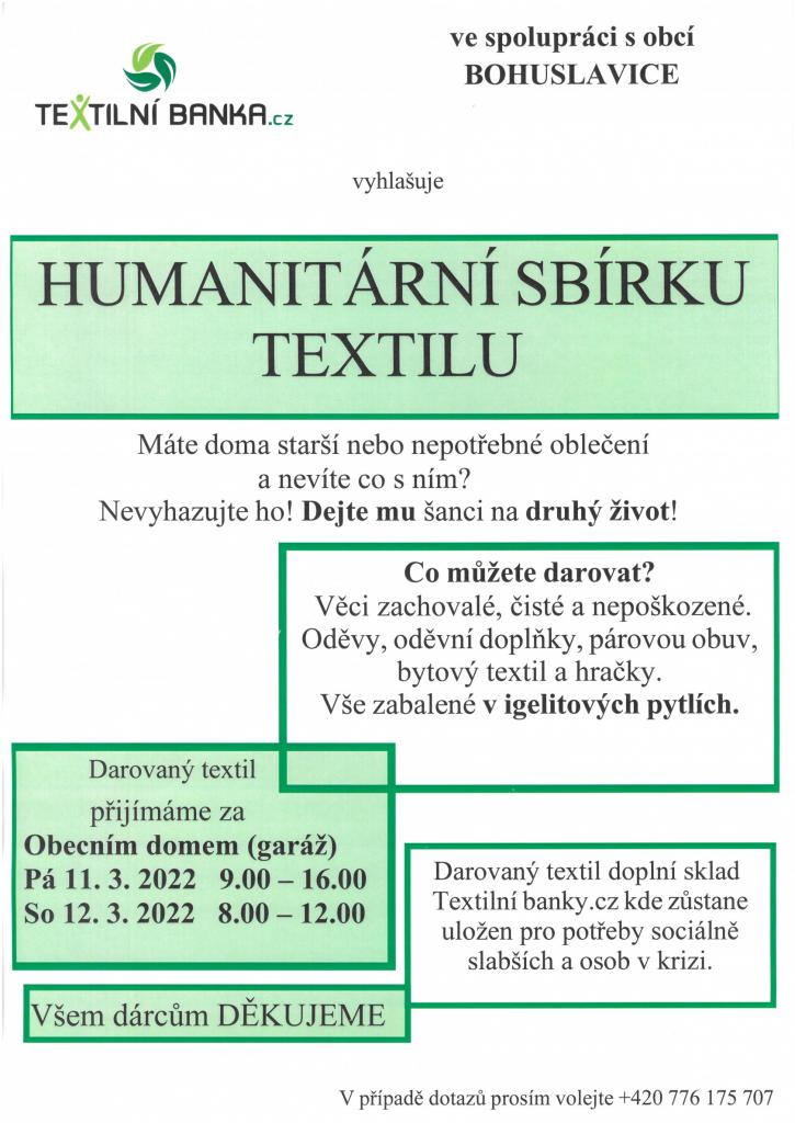 Humanitární sbírka textilu 