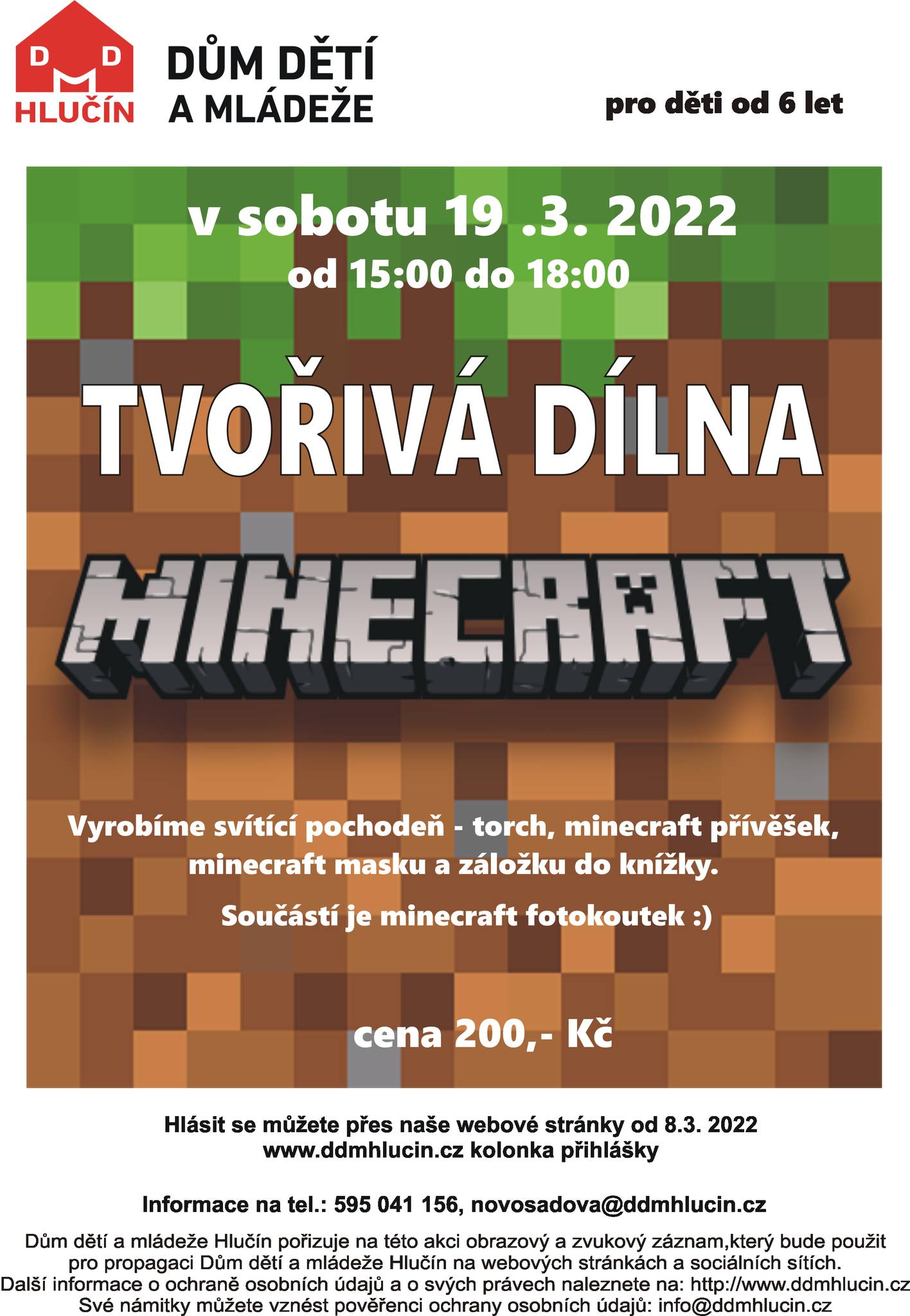 Tvořivá dílna MINECRAFT 