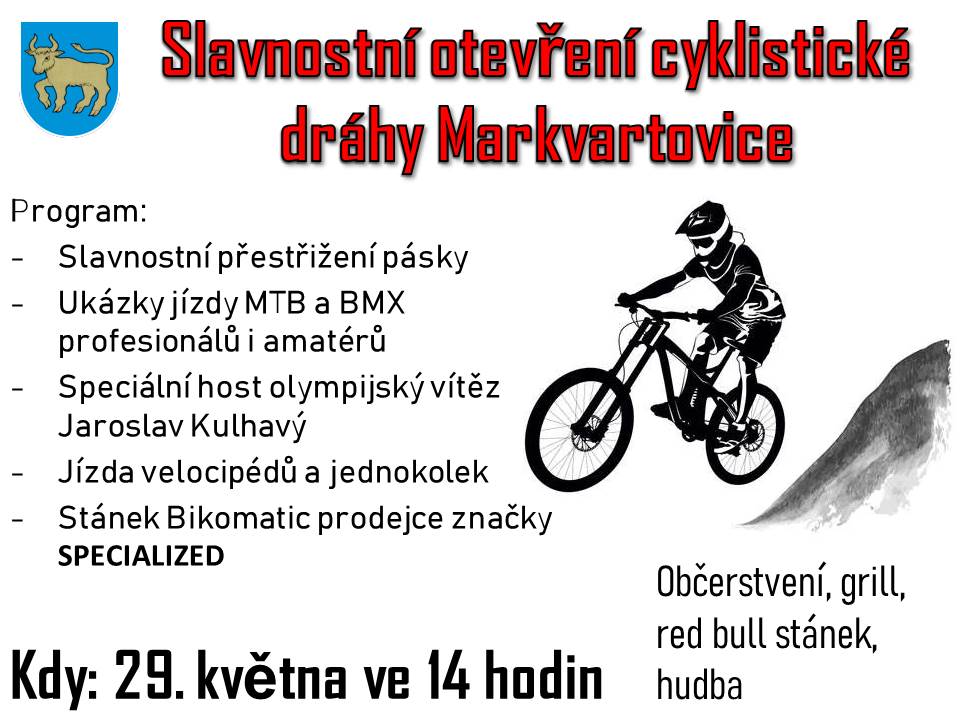 Slavnostní otevření cyklistické dráhy 