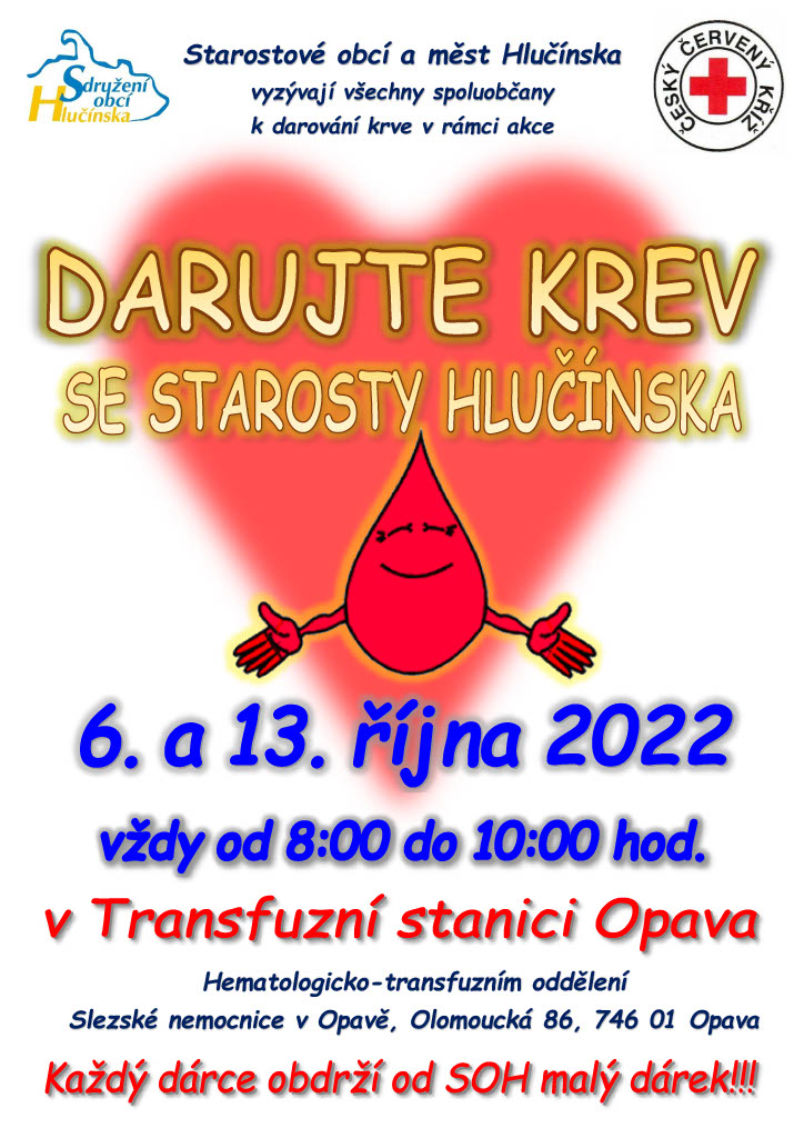 Darujte krev se starosty Hlučínska 