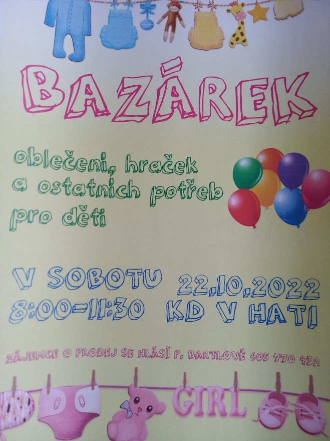 Bazárek oblečení a hraček 