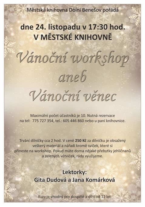 Vánoční workshop aneb vánoční věnec 