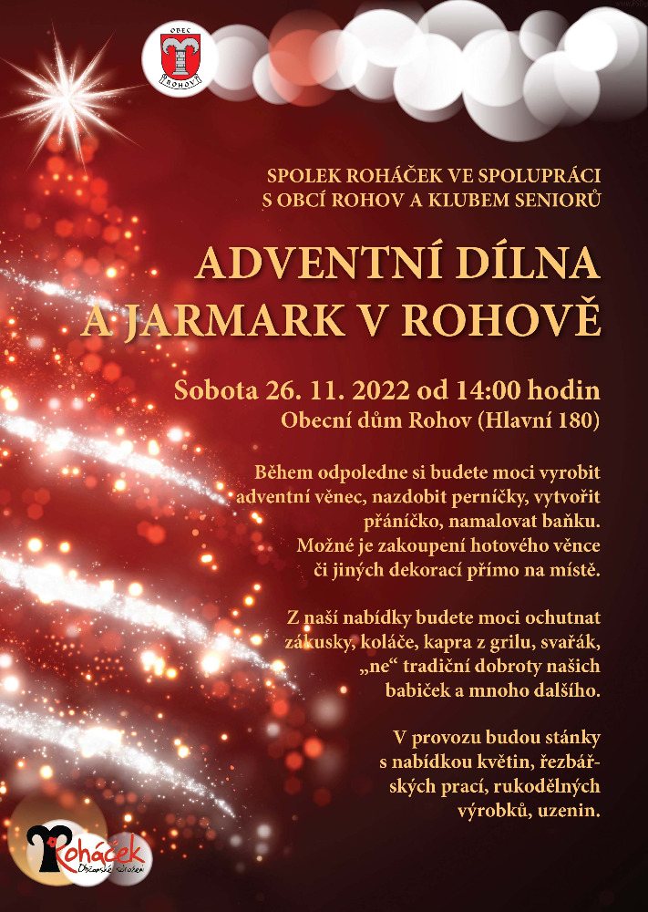 Adventní dílna a jarmark v Rohově 