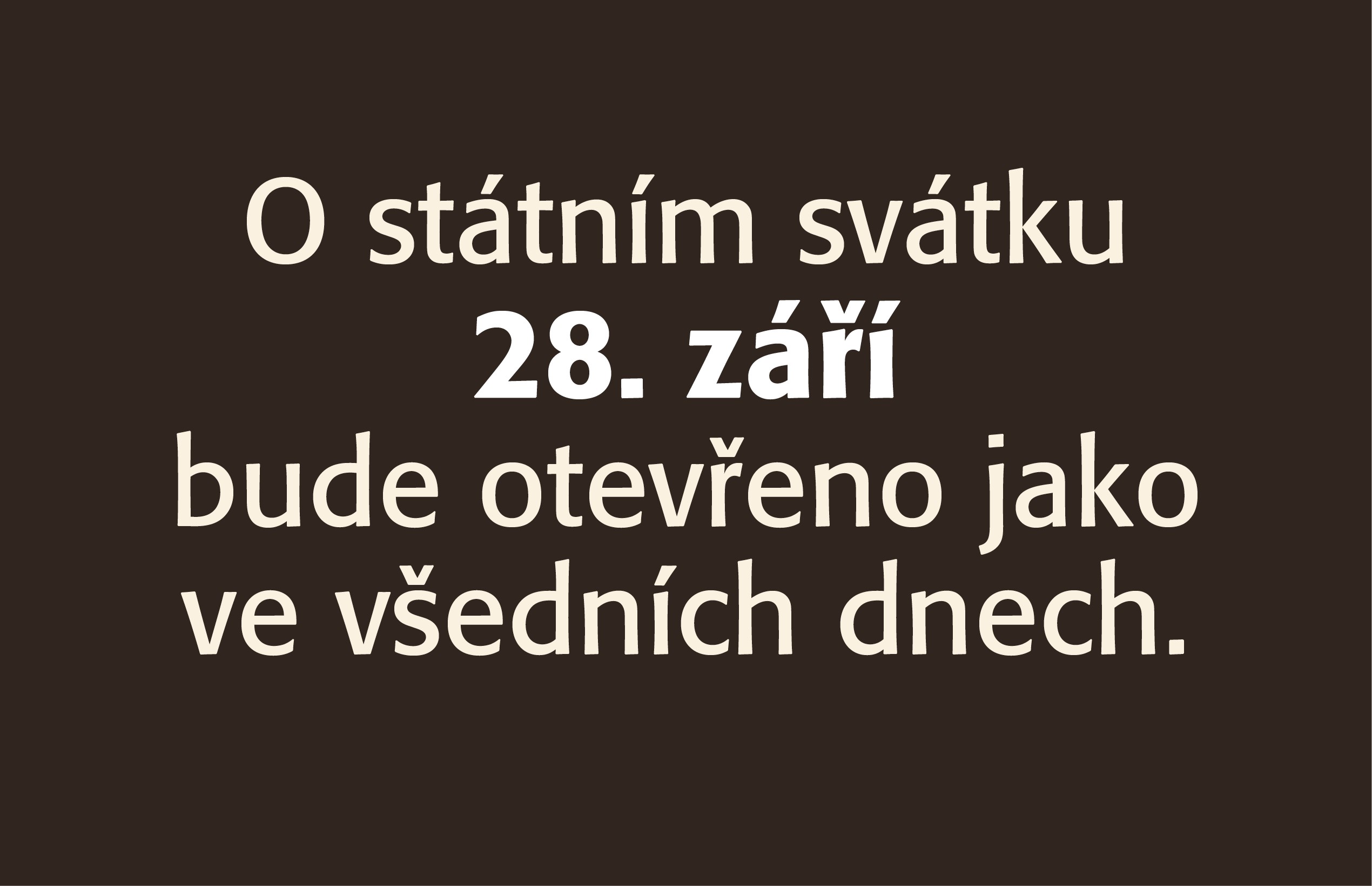 Otevírací doba Informačního centra Hlučín a Muzea Hlučínska v době státních svátků