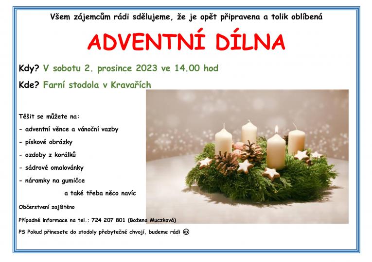 ADVENTNÍ DÍLNA