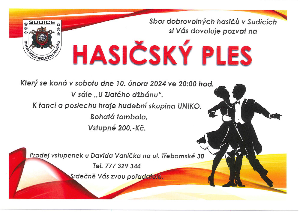 Sudice - Hasičský ples