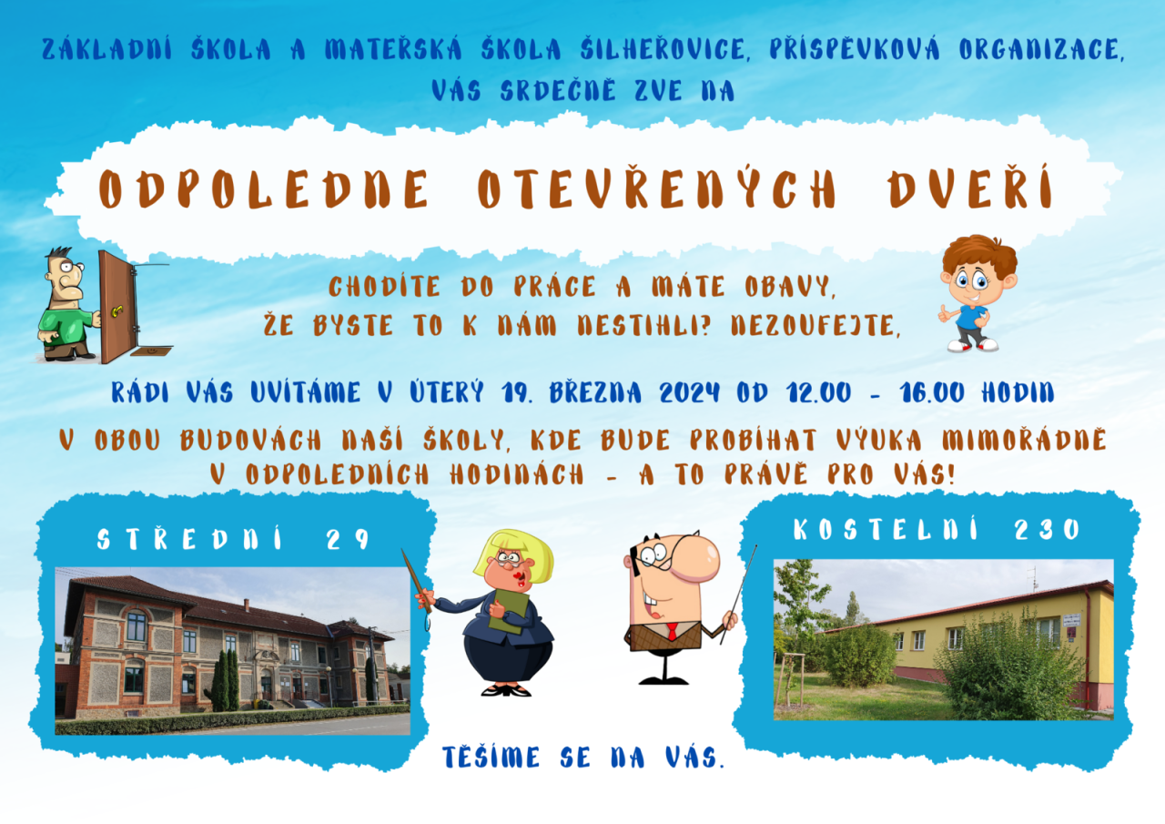 Odpoledne otevřených dveří - ZŠ a MŠ Šilheřovice