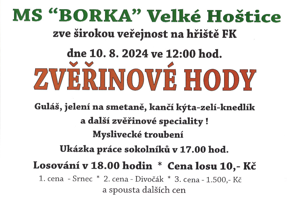 ZVĚŘINOVÉ HODY