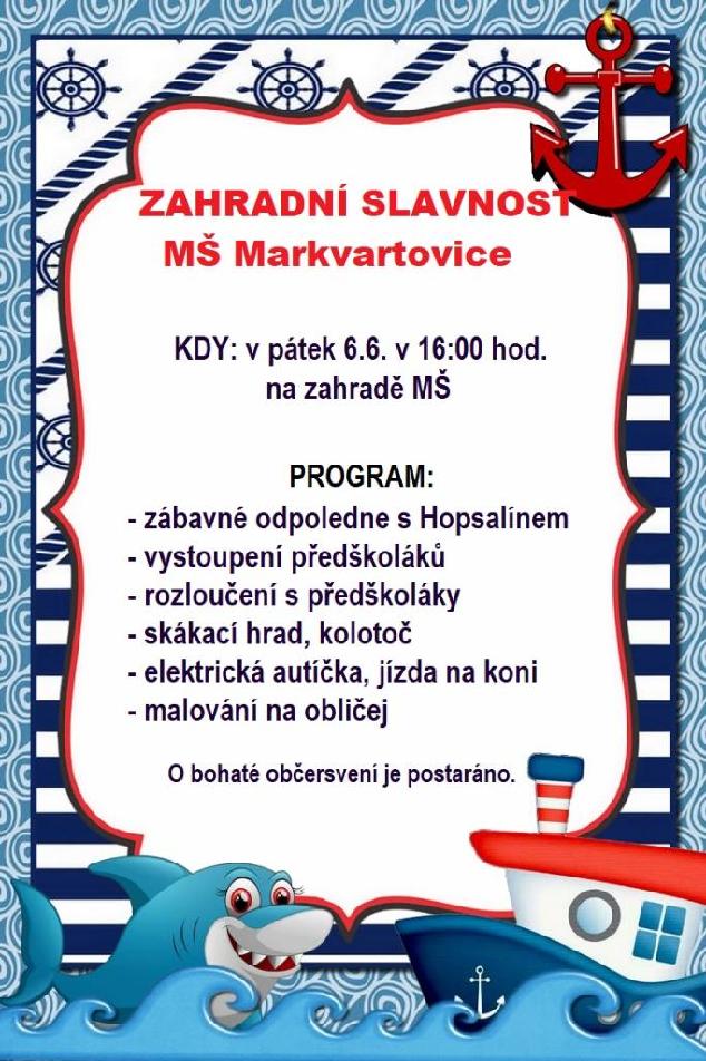 Zahradní slavnost MŠ Markvartovice