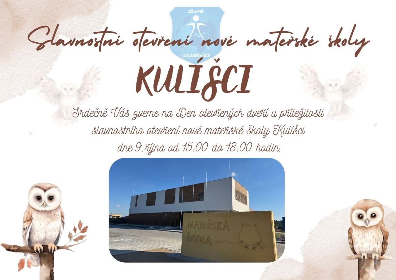 Slavnostní otevření MŠ Kulíšci