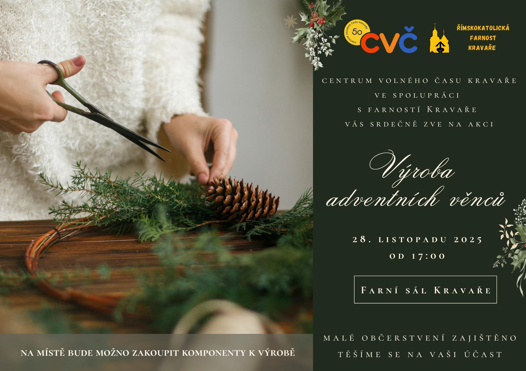 Výroba adventních věnců