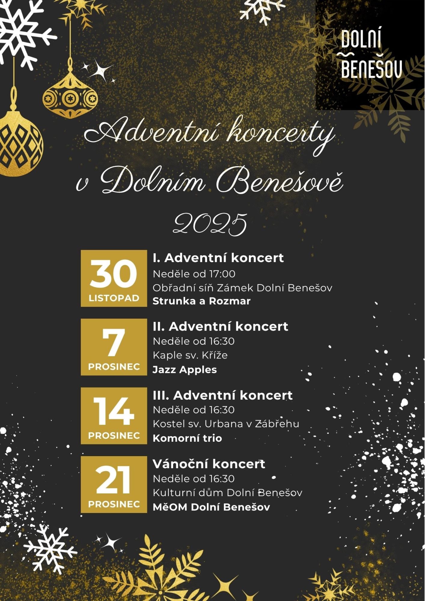 Adventní koncerty v Dolním Benešově