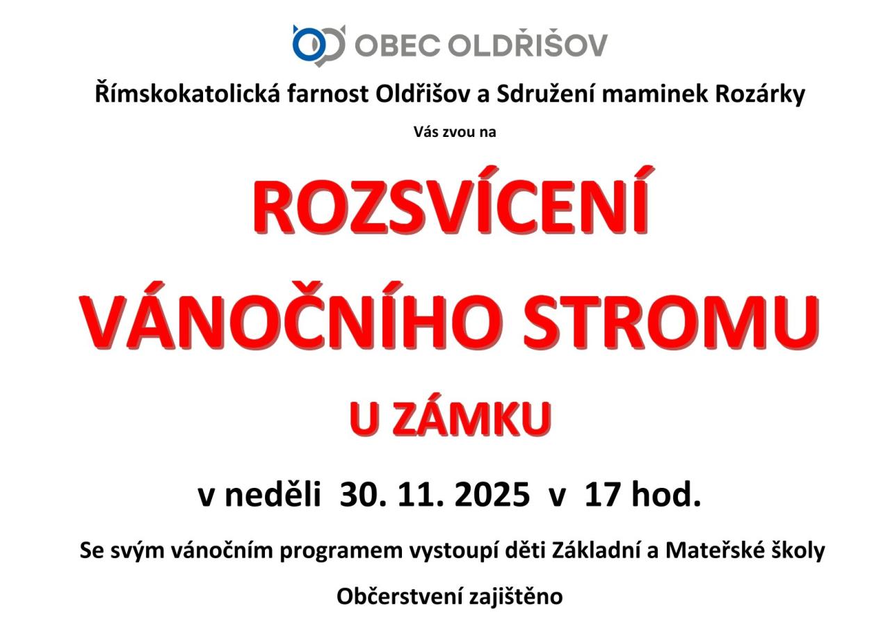 Rozsvícení vánočního stromu