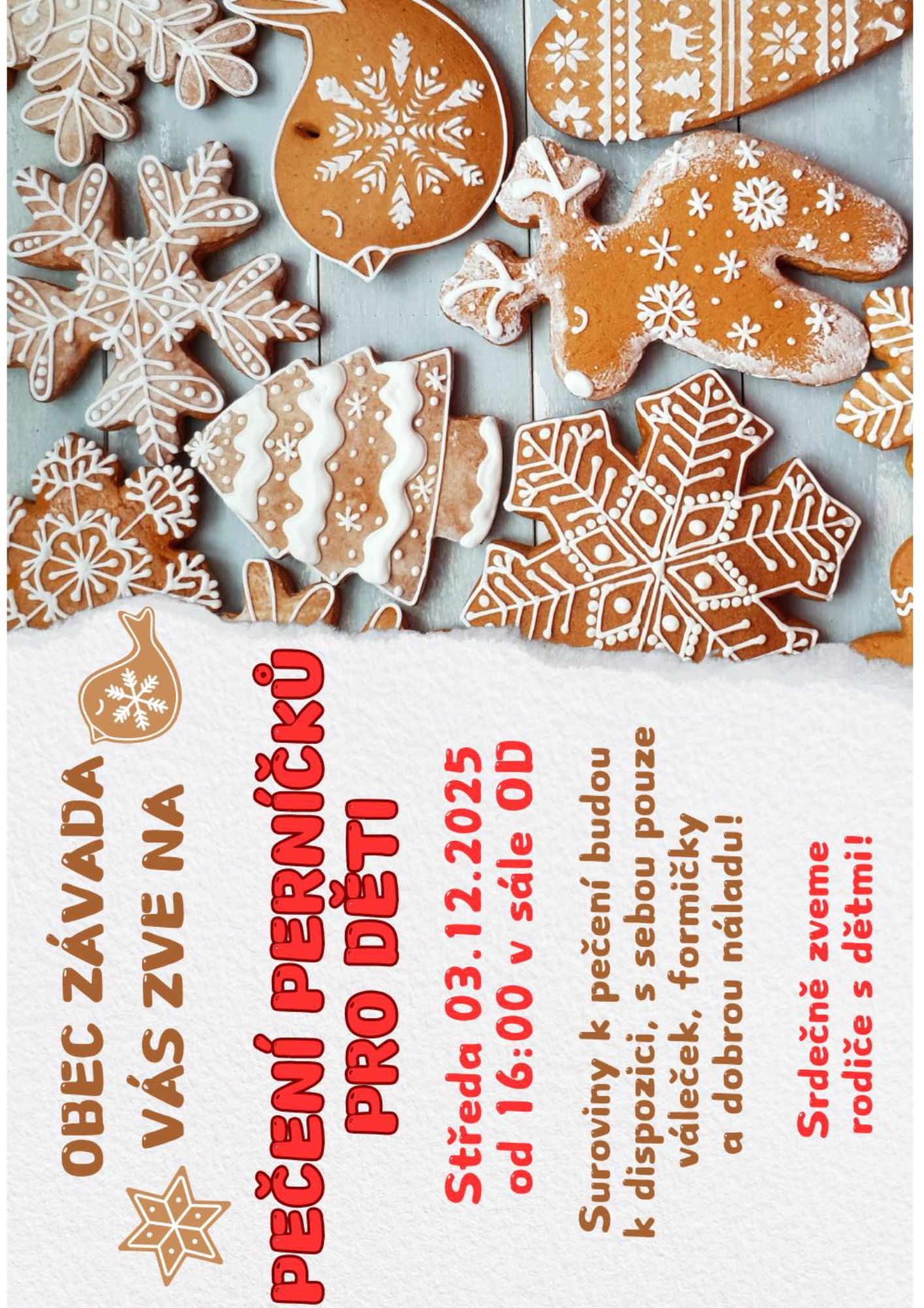 Pečení perníčků pro děti 