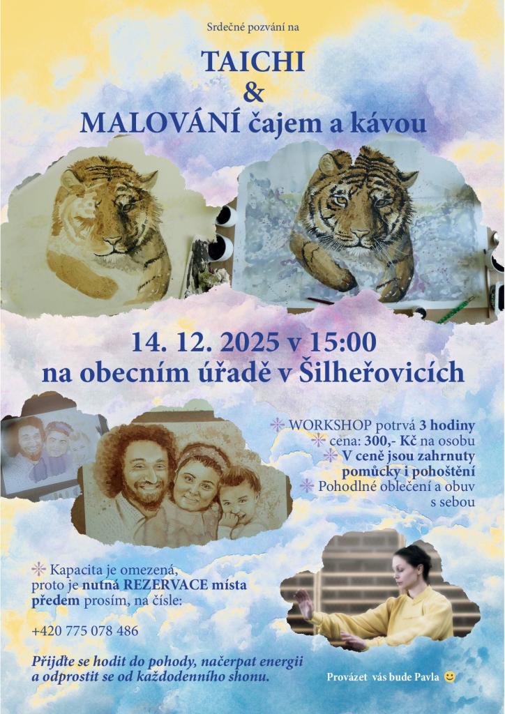 Taichi a malování čajem a kávou