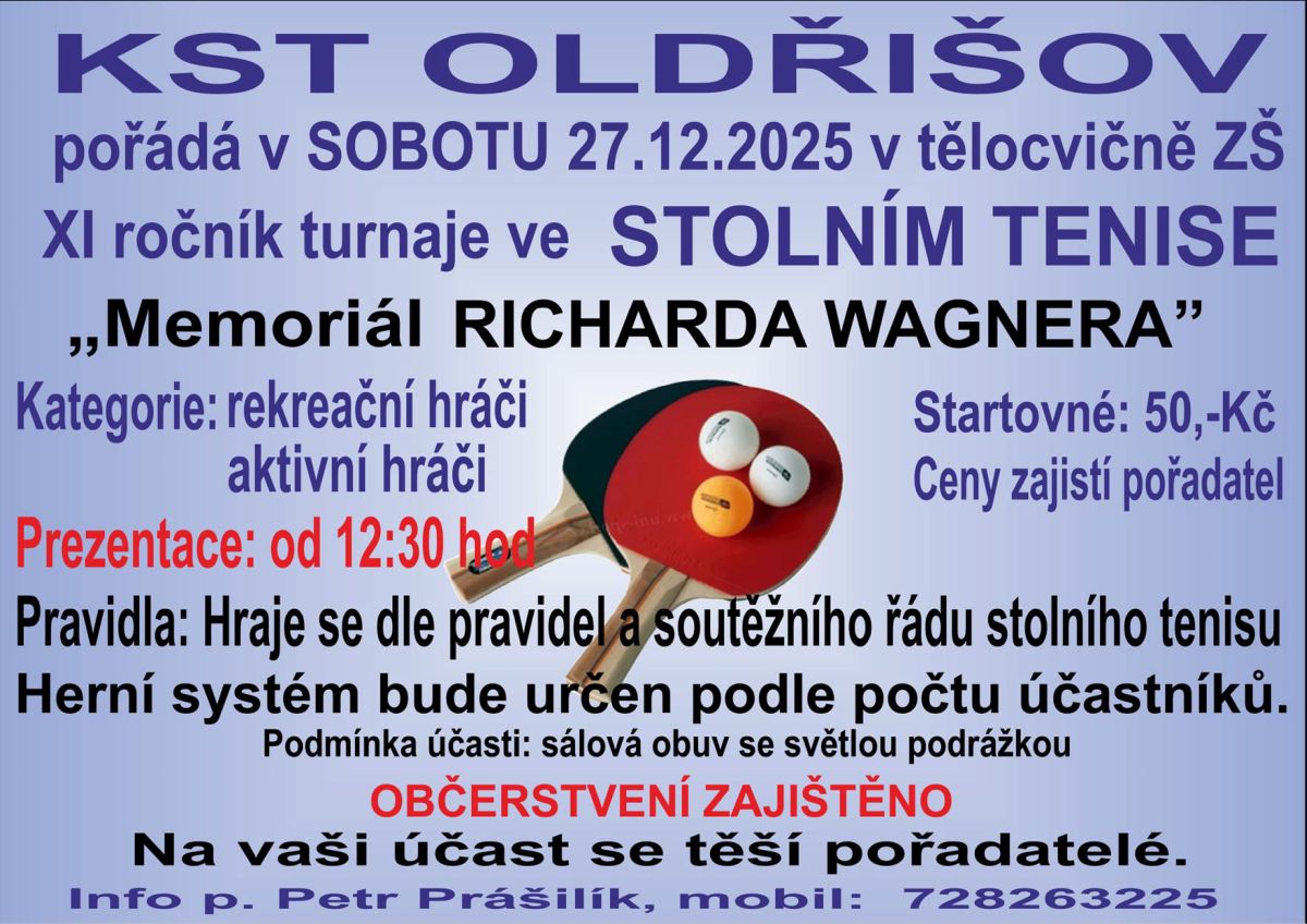 turnaj ve stolním tenise