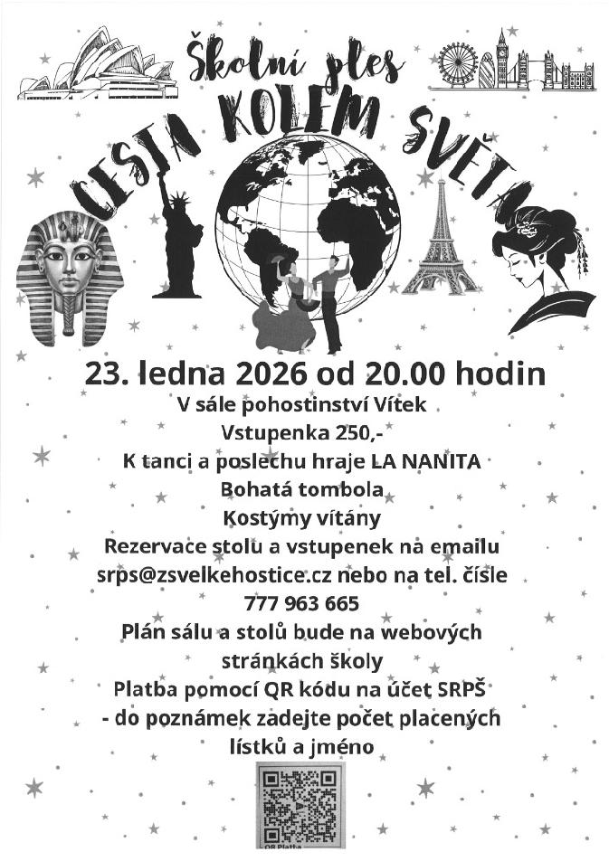 Cesta kolem plesa - školní ples