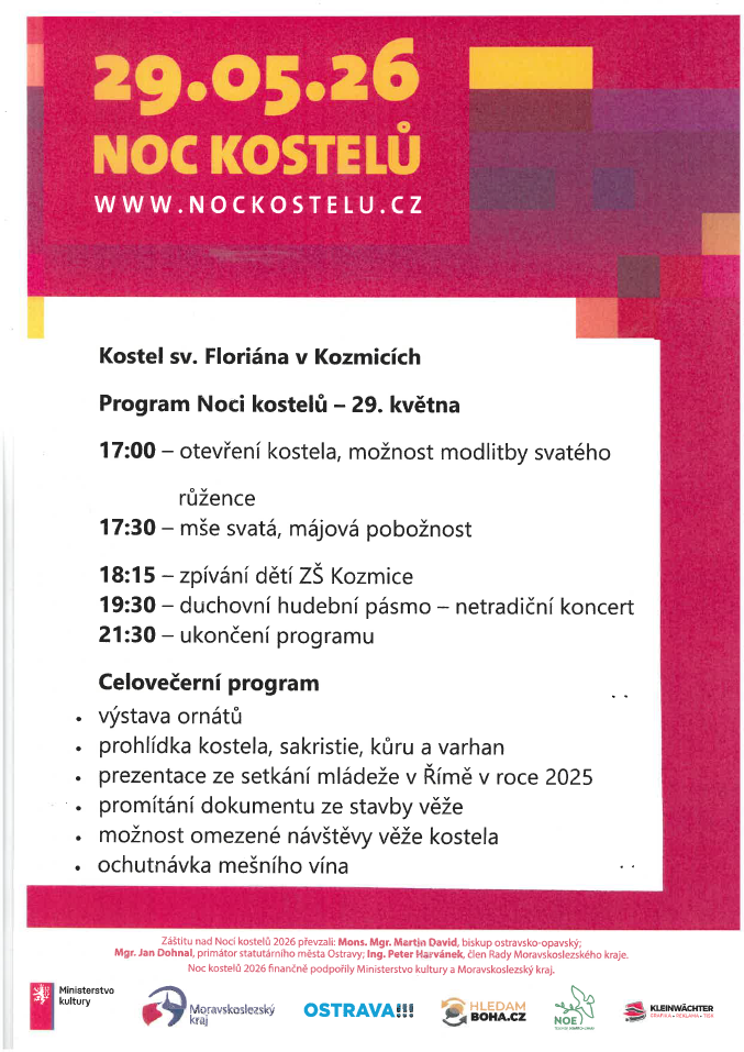 Noc kostelů - Kozmice