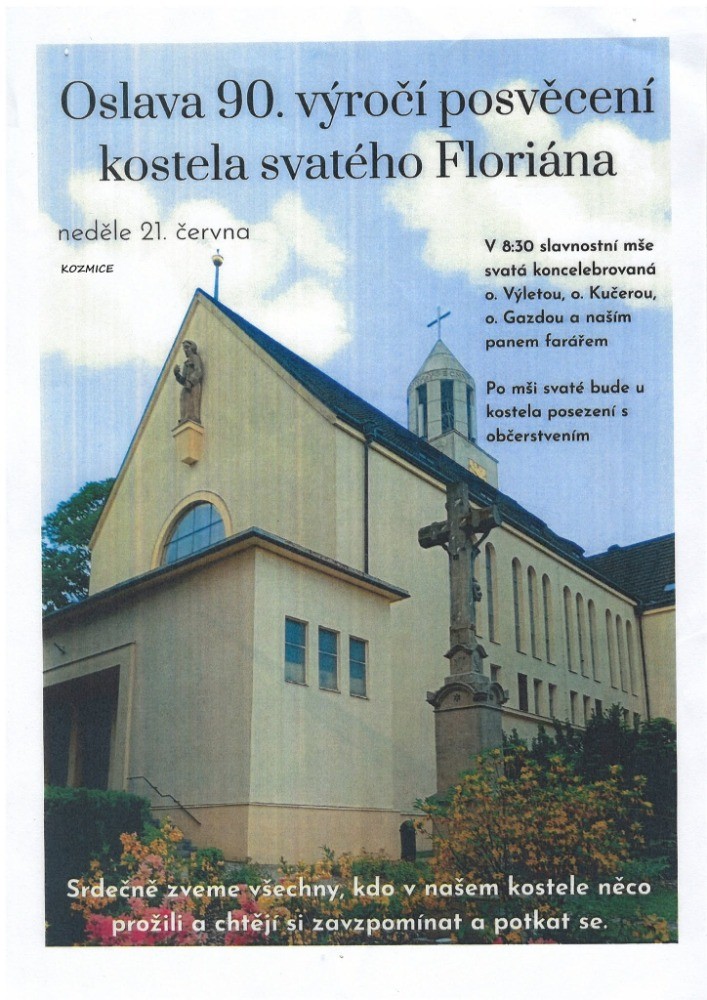 Oslava 90. výročí posvěcení kostela sv. Floriána