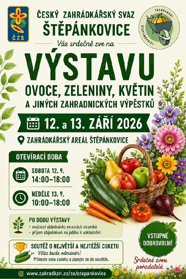 výstava ovoce, zeleniny, květin