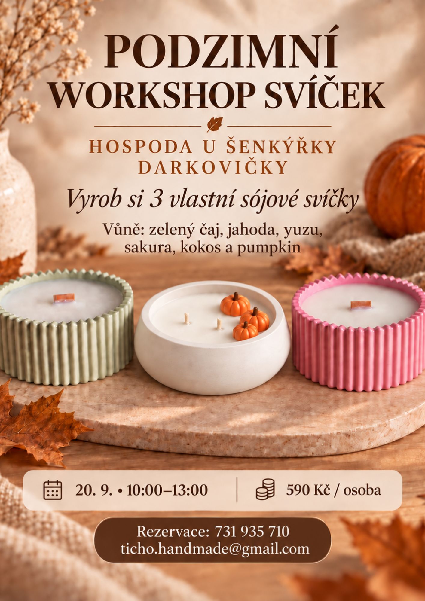 Podzimní workshop svíček 