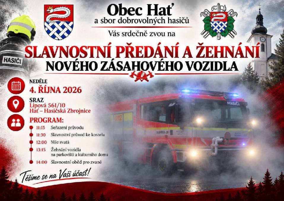 Žehnání nového zásahového vozidla