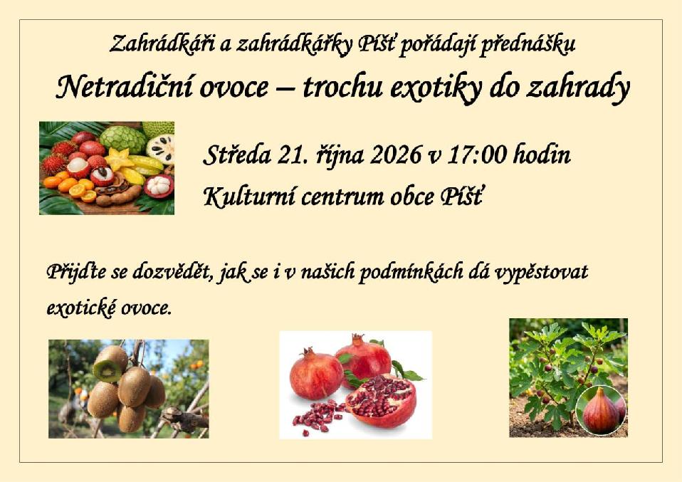 Netradiční ovoce - přednáška